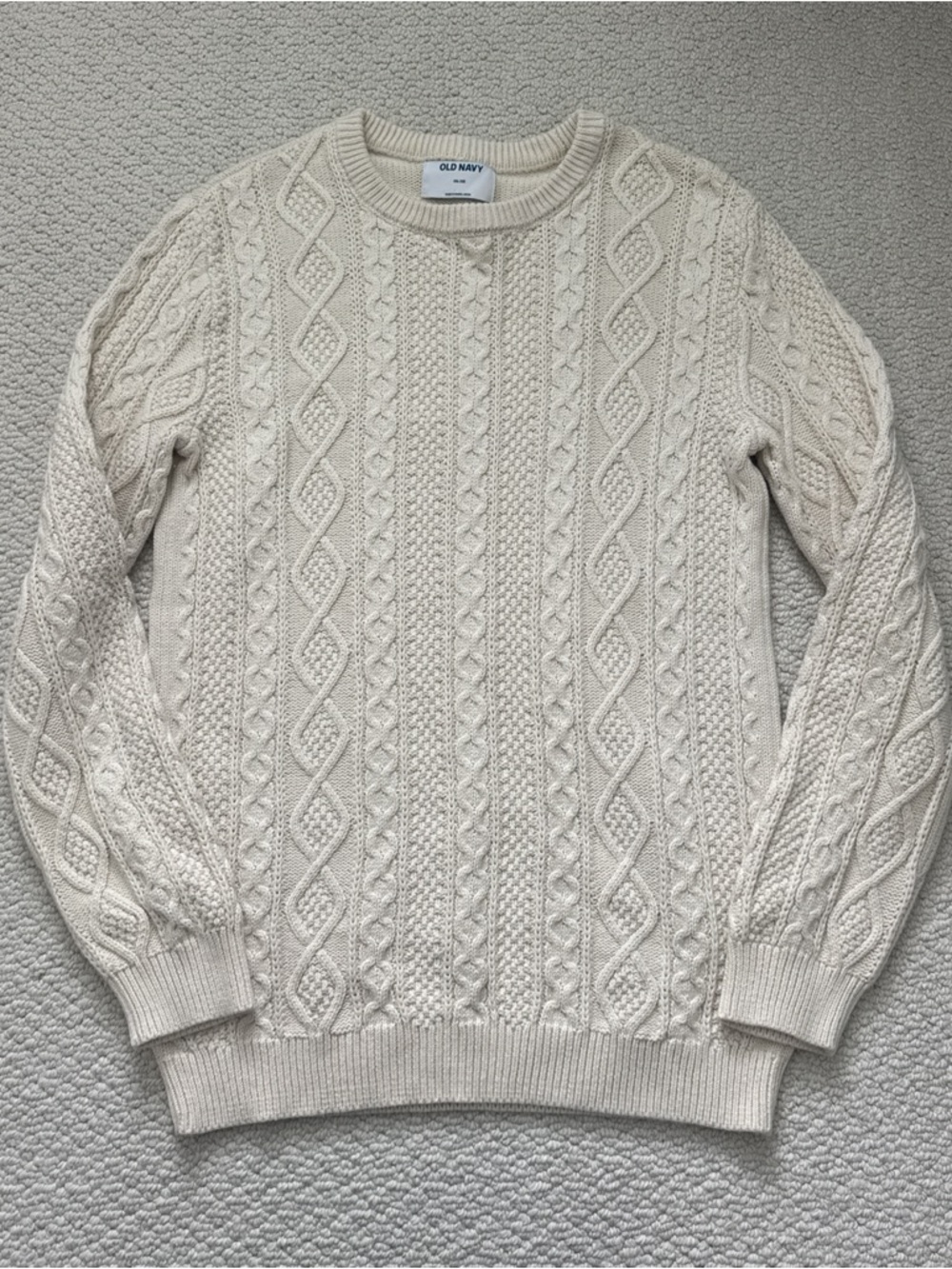 Old Navy Cream Cable Knit Pullover Sweater